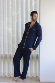 MEN BED JACKET NAVY