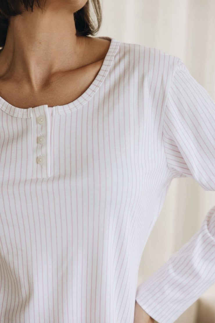 CASUAL COZY PINK STRIPES