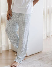 MEN PANTS SAGE PLAID