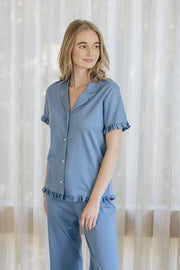 SHORT-SLEEVE RUFFLE MOONLIGHT