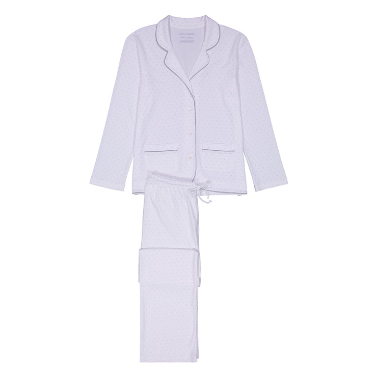BED JACKET GREY DOTS