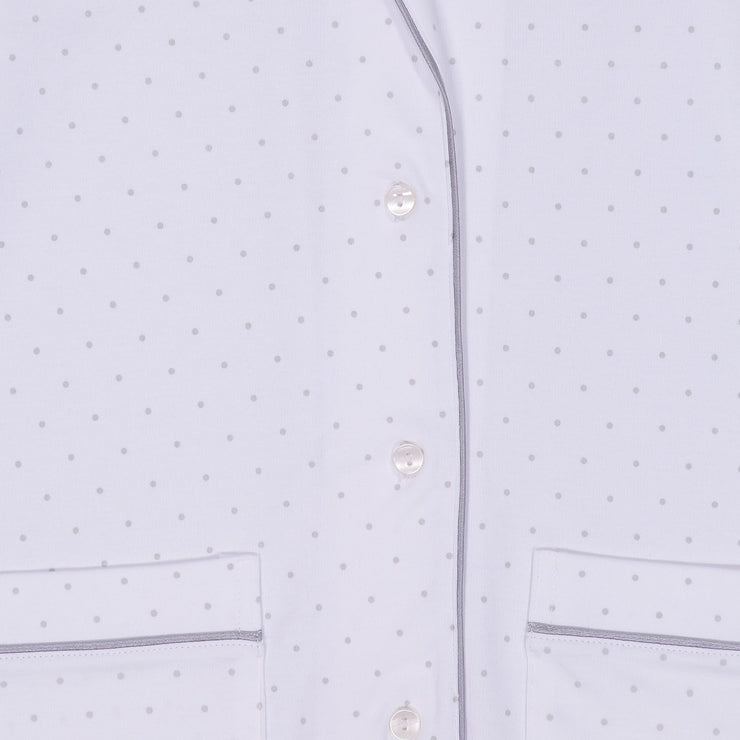 BED JACKET GREY DOTS