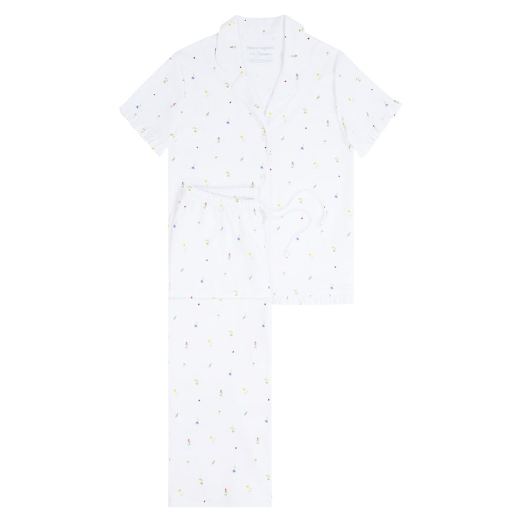 SHORT-SLEEVE RUFFLE BLOSSOM