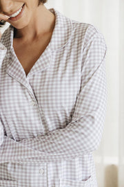BED JACKET BERRY PLAID