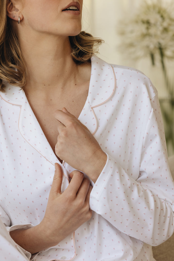 BED JACKET PINK HEART